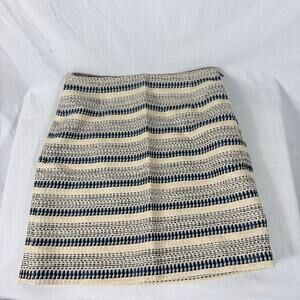 Banana Republic Heritage Collection Mini Skirt Women's 2 Blue Cream